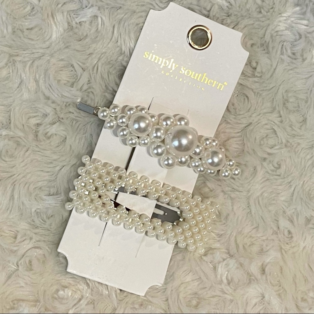 ✨🆕🎀SIMPLY SOUTHERN HAIRCLIPS, PEARLS, FASHION HAIR ACCESSORY🎀